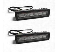 Paire Hella Barre LED Mini 7" Noire Magic avec Optique PO Flood 12-24V