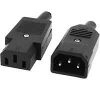 Paire Iec 320 C14 Mâle Prise À C13 Femelle Prise Socket Connecteur Ac 250V 10A
