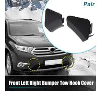 Paire Non Peint Avant Pare-chocs Remorquage Crochet Capuchon pour Toyota Highlander Noir