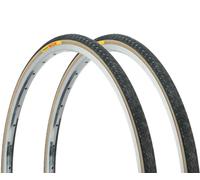Paire Panaracer Pasela Pneu 27x1-1/4" Noir/Tan Fil En Caoutchouc Route