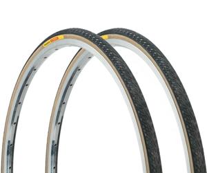 Paire Panaracer Pasela Pneu 27x1-1/4" Noir/Tan Fil En Caoutchouc Route