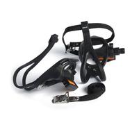 Paire Pédales Road pd-r01 Avec Talon Et Courroie Noir Sb Plus Plastique