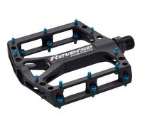 Reverse Components Black One Pedals Argenté Black / Light Blue