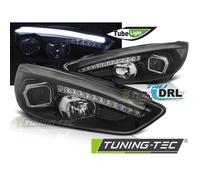 Paire phares Ford Focus MK3 2015-2018 LED DRL LTI Noir LPFO79