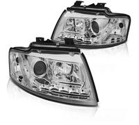 Paire Phares LED DRL Chrom Pour Audi A4 B6 Cabrio 8H 02-06 Gauche Droite Avant