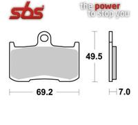 sbs Plaquettes de freins Épaisseur 7mm 782DC Compatible avec TRIUMPH MOTORCYCLES DAYTONA, SUZUKI MOTORCYCLES B-KING