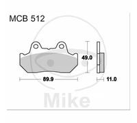 Paire Plaquette de Frein Standard TRW Lucas 787.14.37