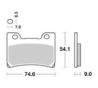 Paire Plaquettes de Frein Avant SBS 665HS Frittées