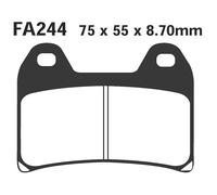 Ebc Epfa-hh Series Epfa244hh Sintered Brake Pads Noir