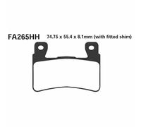 Ebc Epfa-hh Series Epfa265hh Sintered Brake Pads Noir