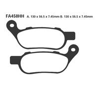 Ebc Epfa-hh Series Epfa458hh Sintered Brake Pads Noir