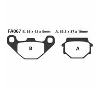 EBC Plaquettes de frein SFA067 Arrière pour Aeon Urban i 350, Malaguti Centro/Blog, Kymco