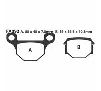 EBC Brakes Plaquettes de frein SFA093 organiques