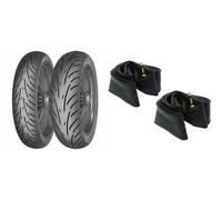 Paire Pneus 2 Pneumatiques 80 80 14 Touring Force Sc Mitas Avec Chambres Kenda