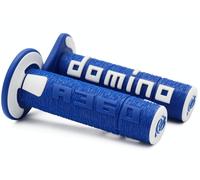 Domino Paire de poignées A360 Off-road Comfort ergonomique Bleu/Blanc – Hors route