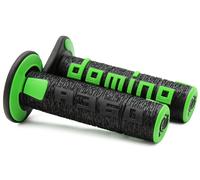 Domino – Paire de boutons guidon universels pour motos tout-terrain Noir/Vert