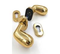 Paire Poignée GPB Pigna Ovale Yale En Aluminium Doré Lustré