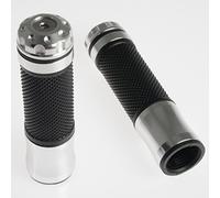 Paire Poignées Metal chromé Plastique Universel embouts Moto Scooter Chopper