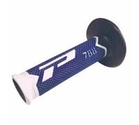 Paire Poignées Moto Cross PROGRIP 788 Blanc Bleu Noir Extra Slim 22-25MM