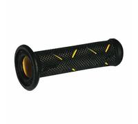 Paire Poignées Moto Route Perforées PROGRIP 717 Jaune