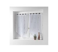 Paire pompon passants 2 x 90 x 160 cm voile sable fils chenille chenilla Naturel