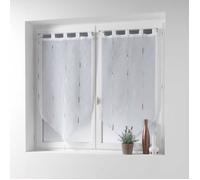 Paire pompon passants - CDaffaires - 2 x 45 x 160 cm - Voile sable - Fils chenille - Naturel