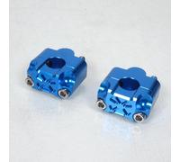 Paire Pontet De Guidon Universel Bleu Ø22mm Réhausse 22mm 3as Racing Pour Moto