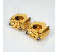Paire Pontet De Guidon Universel Or Ø28.6mm Réhausse 19mm 3as Racing Pour Moto