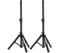 Pronomic SPS-5S Pieds d'enceinte Support en Acier Lot de 2, Poids: 1 | Construction stable à trois pieds, Renforts supplémentaires, Grandes vis de serrage pour fixation, Diamètre de bride: 35 mm