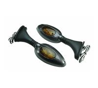 Paire rétroviseur carénage look carbone clignotant intégré à led compatible avec moto