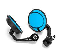 Paire Rétroviseurs Embout Guidon Moto Universel Miroirs Noir 18mm A-Pro