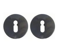 Paire rosace serrure S80 NORMBAU - Trou de ris foncé 18 - 247110 Gris G