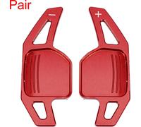 Paire Rouge Voiture Volant Housse Palette Changement Vitesse Manettes Extension
