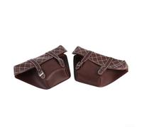 Paire Sacoches Latérales pour moto Universelles PU Paire Sacoches(brown) | synthétique PU, fermeture boucle métal, résistant pour usure, pour style classique, protection pluie