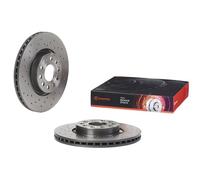 Paire / Set 2 Disques de Frein Avant - Perforé / Aéré - Brembo 09.9772.1X