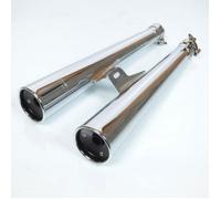 Paire silencieux échappement SITO chromé pour moto Kawasaki 750 LTD Custon 1982-1984