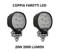 Paire Spots LED Ronde 20W 2000 Lumen VX100-WD Tout Terrain Bateau Voiture 4X4