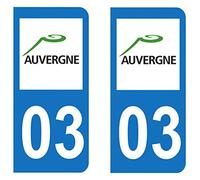 Paire Sticker immatriculation 03 - Allier