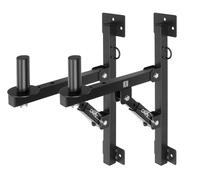 Pronomic Paire de Supports muraux WSM-1 PA pour Enceintes PA et HiFi (2 pièces par Set, Compatible avec Enceintes à Bride de 35 mm, Angle réglable sur 3 Positions, Solide, métal) Noir