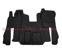 Paire Tapis + Couvre Capot Cuir Écologique Noir Pour Scania R Du 2010