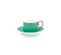 Paire tasse café (1 tasse + 1 sous-tasse) Pip Chique Or-Vert - 120ml Pip Studio