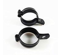 Paire Universel En Métal Moto Diamètre 32-60mm Clignotants Indicateur de Lumière Support De Montage Pince Avant Fourche Pour Kawasaki Yamaha Honda Suzuki Personnalisé (black, 52-60mm)