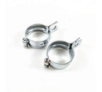 Paire Universel En Métal Moto Diamètre 32-60mm Clignotants Indicateur de Lumière Support De Montage Pince Avant Fourche Pour Kawasaki Yamaha Honda Suzuki Personnalisé (chrome, 42-51mm)