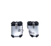 Paire valise latérale moto en aluminium avec côté droit profilé GPR Tech Suzuki V-Strom Dl 1000 2017/2019 E4 Argenté TU