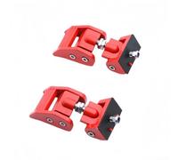 Paire Verrous Capot Métal pour Jeep pour wrangler 2 Paire Verrous | Construction métal pour durable, finition gris foncé, sécurité maximale, look , installation facile(Red A pair)