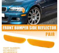 Paire Voiture Pare-chocs Réflecteur Côté Marqueur 63148383011 63148383012 Jaune