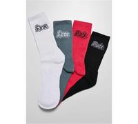 Mister Tee Chaussettes 'Love Hate' graphite / fuchsia / noir / blanc, Taille 35-38