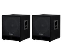 Paires Subwoofer Caisson de Basse Studio Disco 1200W Woofer 15'' (38cm) 2-Canaux