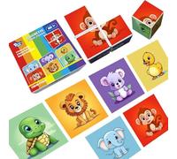 Pairez Toys Jeux de Blocs magnétiques pour Les Enfants en Bas âge, Jeu de Puzzle de 4 pièces pour Les Enfants de 1 Ans et Plus