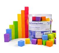 Pairez Toys Lot de 105 Blocs de comptage en Mousse Souple Arc-en-Ciel de 2,5 cm - Manipulateurs mathématiques pour la Maternelle - Blocs empilables pour Enfants à partir de 3 Ans